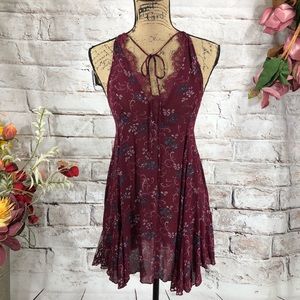 Free People (Intimately) Floral Lace Trapeze Slip